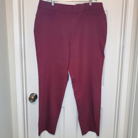 Jm Collection Womens Tummy-Control Cambridge Slim-Leg Pull-on Pants 3X  NWT - Picture 1 of 8